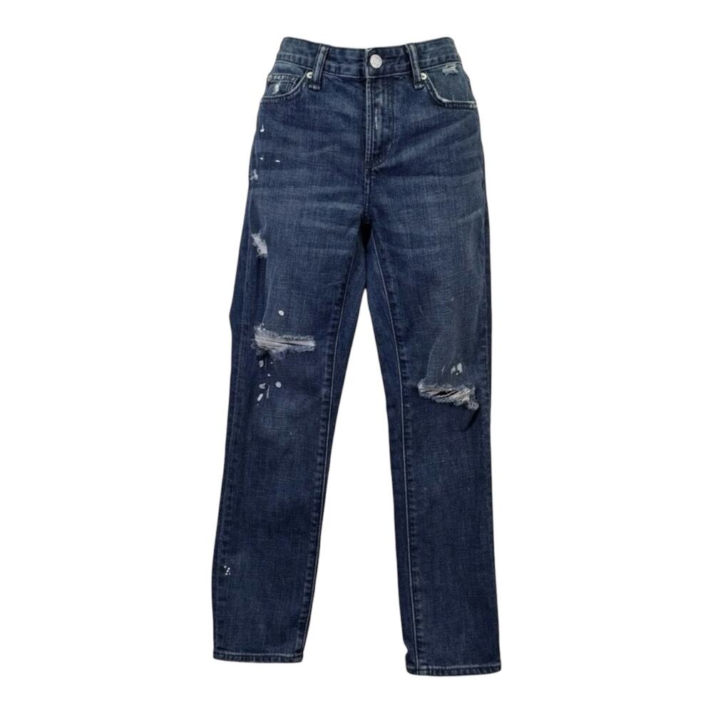 Vintage Gap Jeans Paint Splatter Distressed Straight Leg 1969 Denim Y2K Size 27